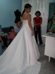 Trina's bridal gown - almost done!!!
